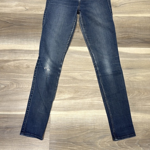🏁 Hollister super high-rise skinny blue denim jeans size 25 - Picture 3 of 9